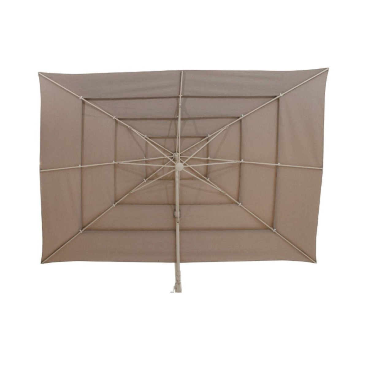Parasol déporté rectangulaire multi-toile « Melhia » lin 4 x 3m en aluminium acier et oléfine – Hespéride – Image 3