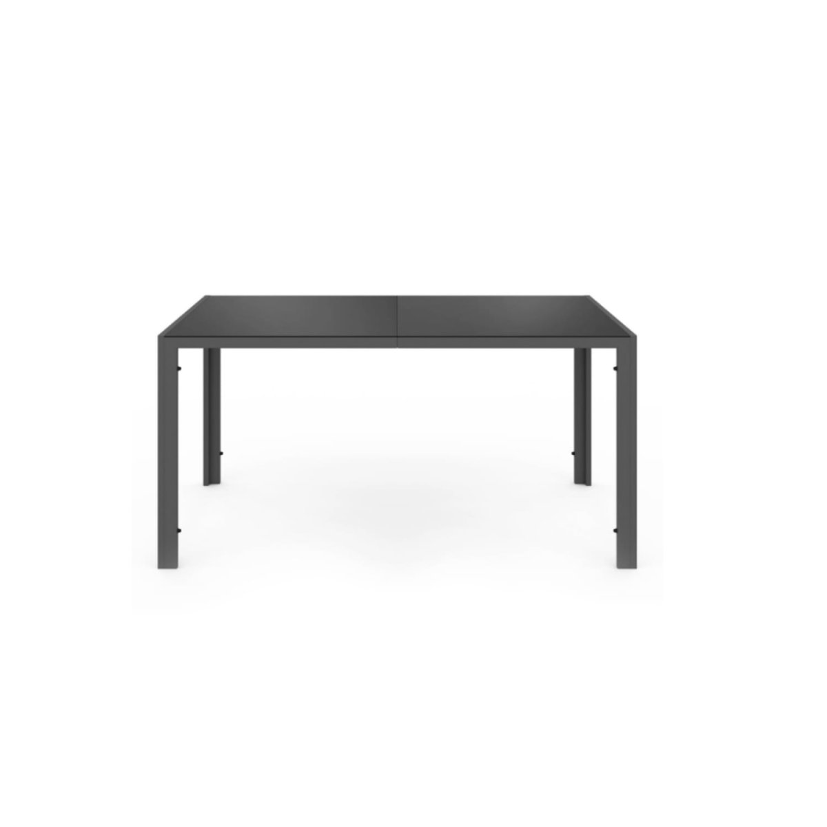 Salon de jardin MADRID table 150 CM et 6 chaises empilables gris anthracite – Image 4